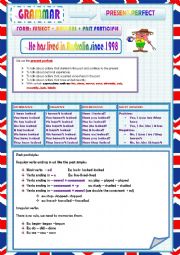 English Worksheet: PRESENT PERFECT - RULES AND EXERCISES
