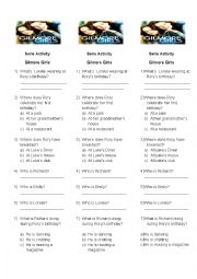 English Worksheet: Gilmore girls activity