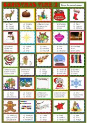 English Worksheet: Christmas time: multiple choice activity2