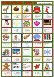 Christmas time: multiple choice activity2