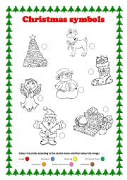 English Worksheet: Christmas Symbols