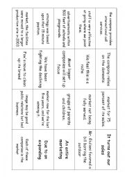 English Worksheet: International Marketing Domino