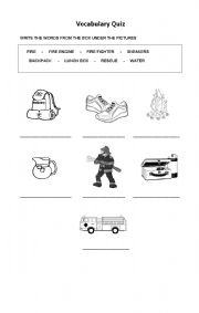 English Worksheet: camping vocabulary quiz