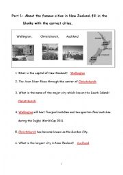 English Worksheet: New Zealand worksheet