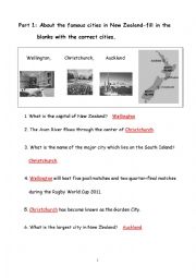 New Zealand worksheet