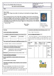 English Worksheet: the first term exam:3middle school learners