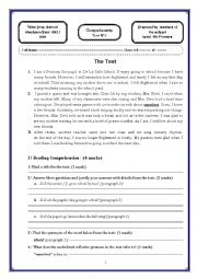 English Worksheet: Test