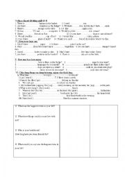 English Worksheet: fun questionnaire to ask for information