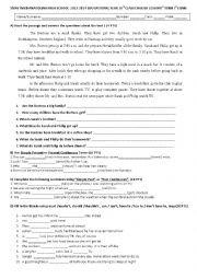 English Worksheet: 10th grade exam for anatolian high school