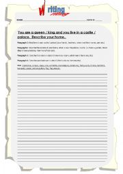 English Worksheet: writing desscription of my home