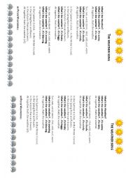 English Worksheet: The weather song by Peter Weatherall