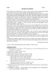 English Worksheet: Reading Comprehension Soweto