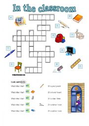 English Worksheet: In the classroom 1