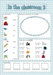 English Worksheet: In the classroom 2