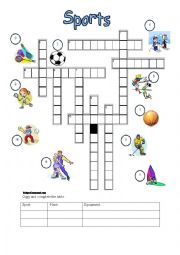 Sports crossword