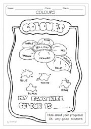 English Worksheet: favourite colour