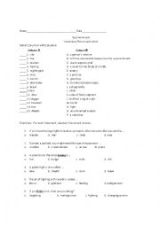 English Worksheet: Quiz