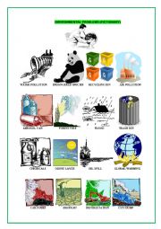 English Worksheet: Environmental Pictionary (Picture Dictionary)