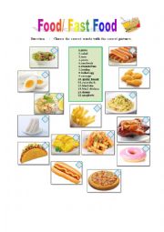 English Worksheet: FastFoods