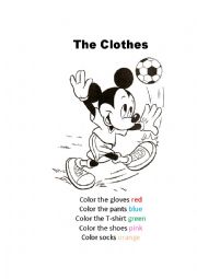 English Worksheet: Coloring exercise 