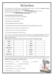 English Worksheet: Rocks and Volcanoes