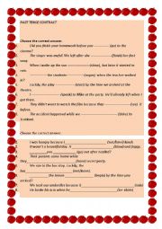 English Worksheet: PAST TENSE CONTRAST