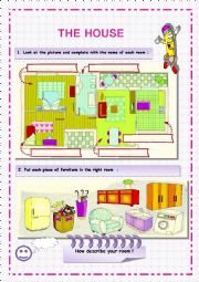 English Worksheet: the house