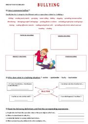 English Worksheet: Build up your vocabulary : BULLLYING