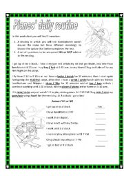 English Worksheet: Daily routine