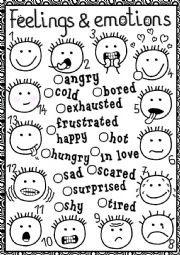 English Worksheet: Feelings and emotions - matching