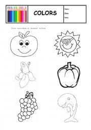 colors worksheet