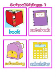 SCHOOLTHINGS FLASHCARDS 1/3