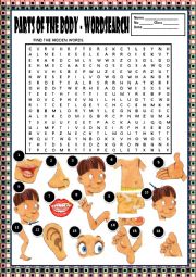  BODY - WORDSEARCH + KEY