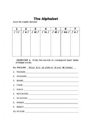 English Worksheet: the alphabet