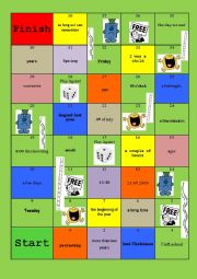 English Worksheet: For and Since - Snakes & Ladders
