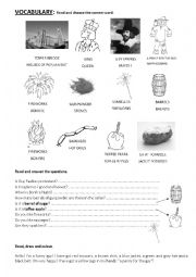 English Worksheet: Bonfire Night (simple activities)