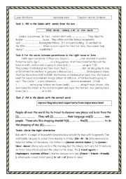 English Worksheet: REMEDIAL WORK 8TH FORM