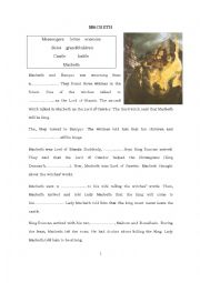 English Worksheet: macbeth for elementary students