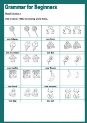 English Worksheet: Grammar for Beginners - Plurals 3