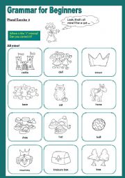 English Worksheet: Grammar for Beginners - Plurals 4