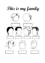 English Worksheet: This is my family