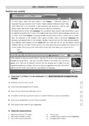 English Worksheet: 7th graders test