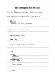 English Worksheet: Little red riding hood, a Tex Avery version