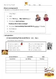 English Worksheet: phone conversation 2