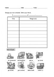 English Worksheet: Daily Routines