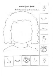 English Worksheet: Finish your face.