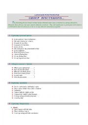 English Worksheet: functions