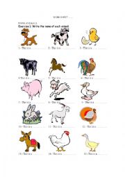 English Worksheet: The Farm