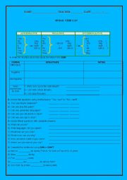 English Worksheet: CAN MODAL VERB STRUCTURES AND USES