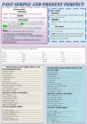 English Worksheet: present perfect and past simple